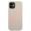 Guess GUHCP12SLSVSGP iPhone 12 mini5,4 szaro różowy/grey pink hardcase Silicone Vintage